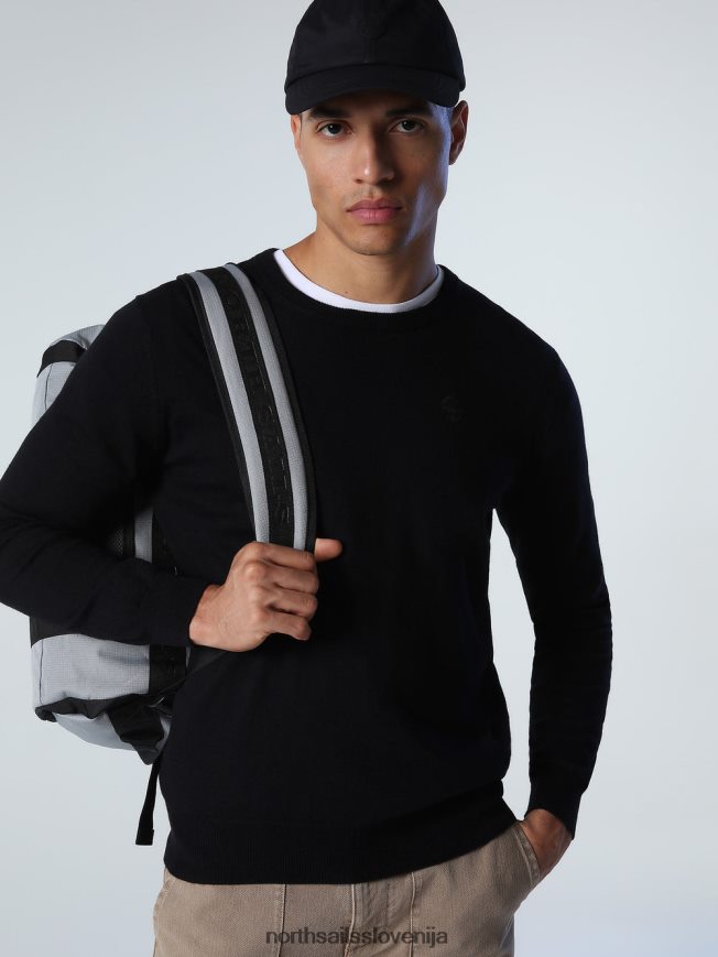 moški North Sails Črna pulover z okroglim izrezom oblačila ZBDXNV912