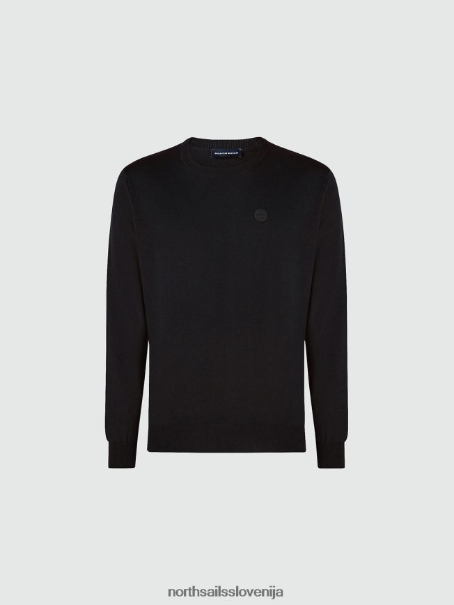 moški North Sails Črna pulover z okroglim izrezom oblačila ZBDXNV912