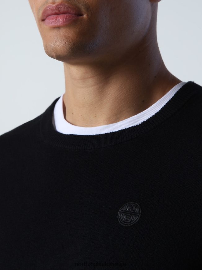 moški North Sails Črna pulover z okroglim izrezom oblačila ZBDXNV912