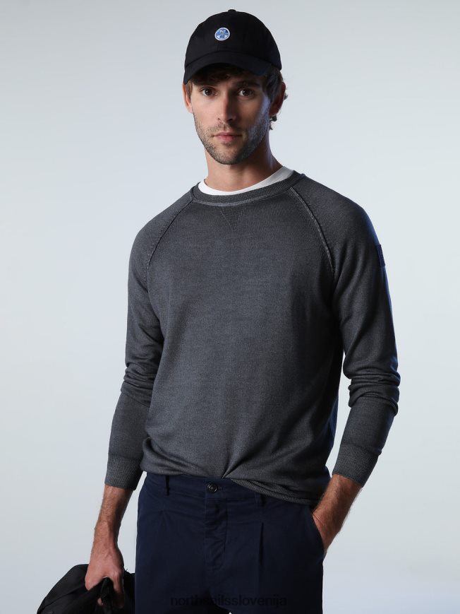 moški North Sails Črna skakalec z v-vstavkom oblačila ZBDXNV724