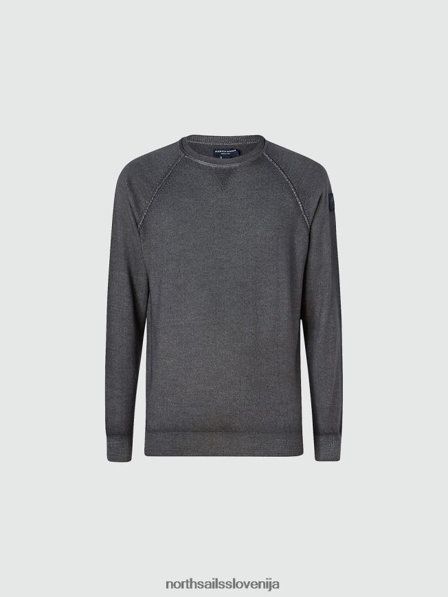 moški North Sails Črna skakalec z v-vstavkom oblačila ZBDXNV724