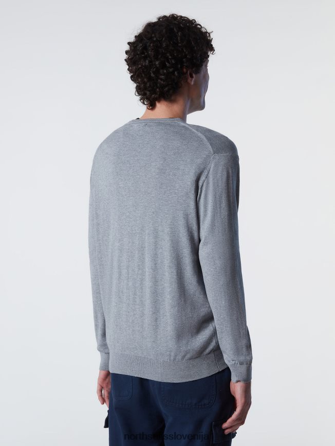moški North Sails sivi melanž jopica iz organskega bombaža oblačila ZBDXNV241