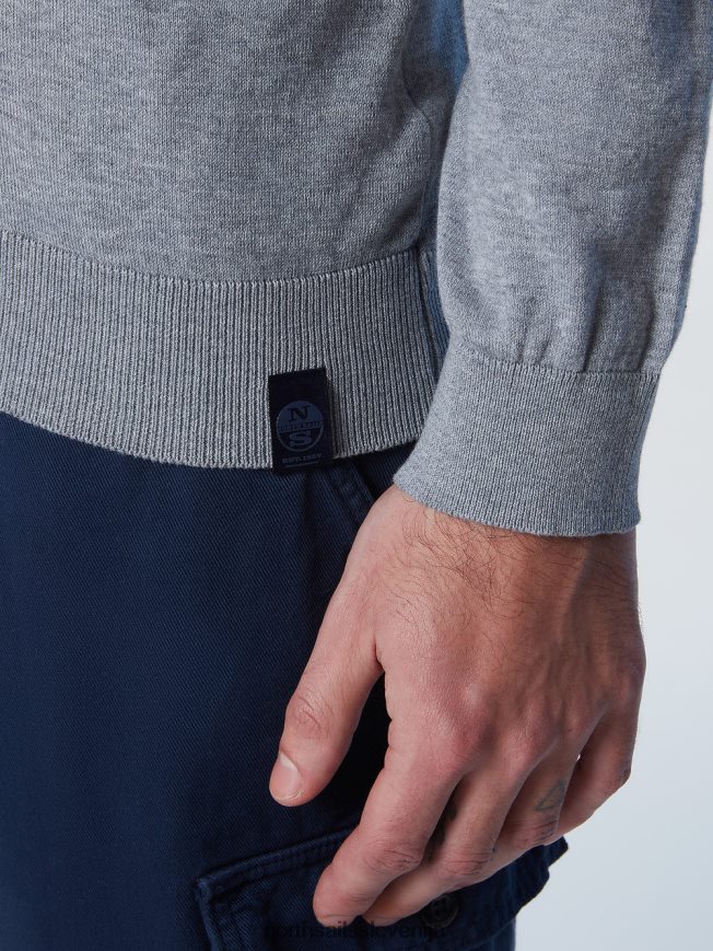 moški North Sails sivi melanž jopica iz organskega bombaža oblačila ZBDXNV241