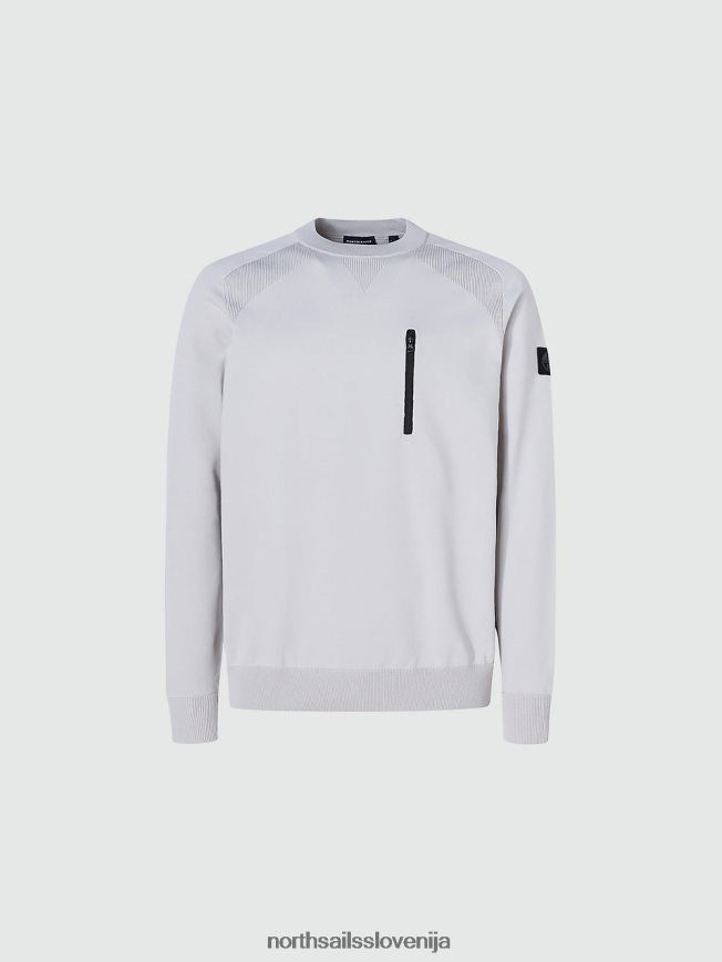 moški North Sails sivo vijolična pulover iz recikliranega poliestra oblačila ZBDXNV763