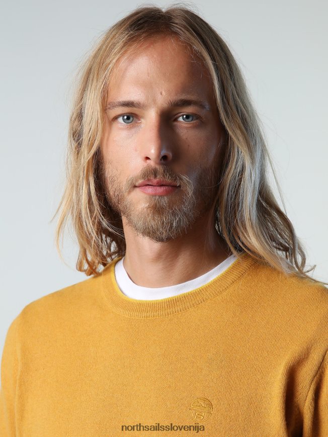 moški North Sails zlato rumeno eko pulover iz kašmirja oblačila ZBDXNV889