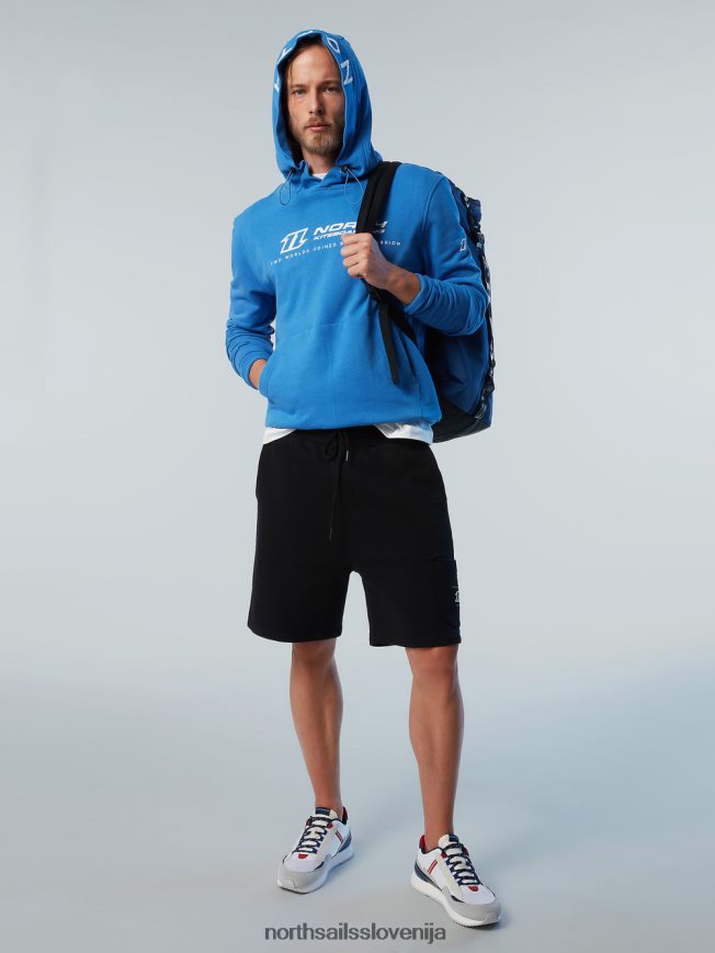 moški North Sails digitalno modra pulover s kapuco z izvezeno kapuco oblačila ZBDXNV270