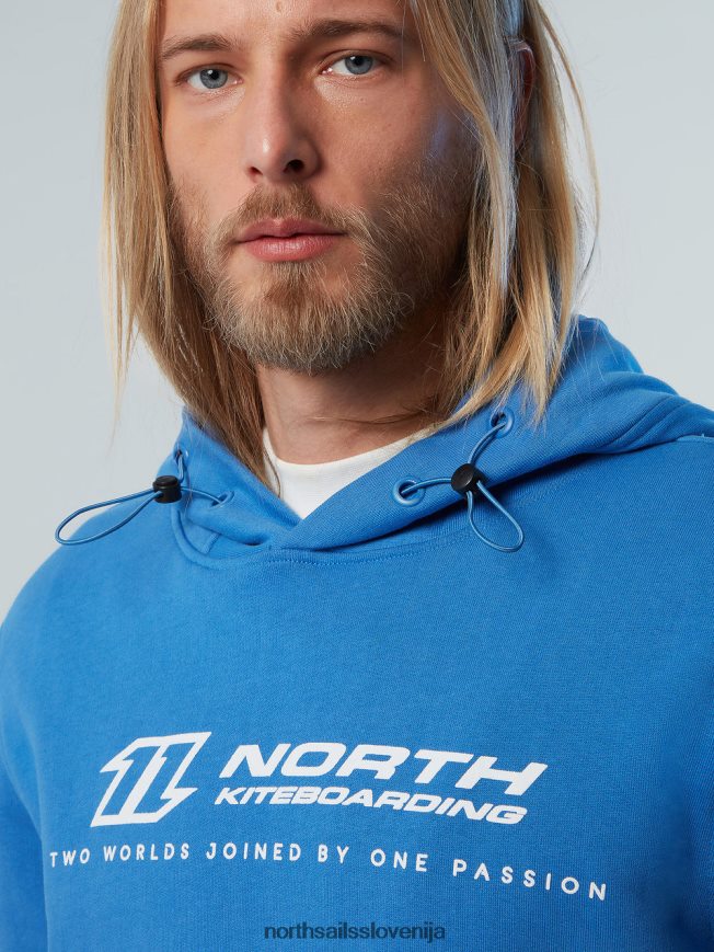 moški North Sails digitalno modra pulover s kapuco z izvezeno kapuco oblačila ZBDXNV270