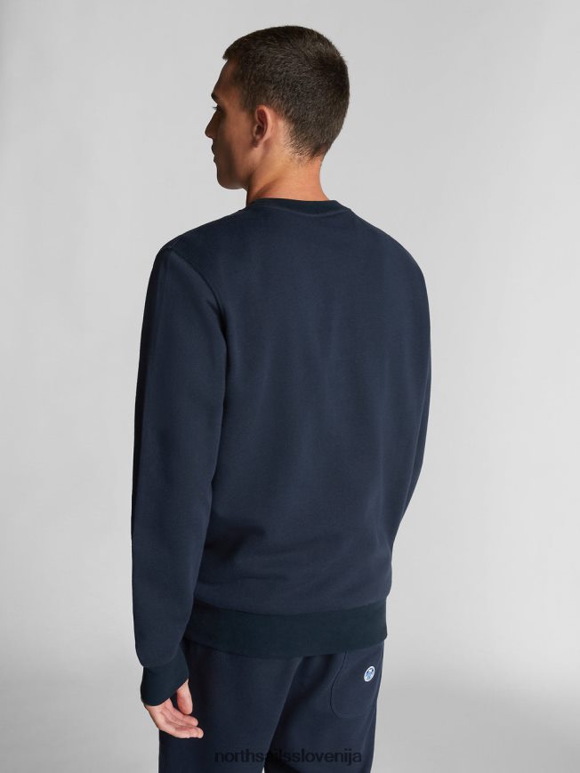 moški North Sails mornarsko modra pulover iz organskega flisa oblačila ZBDXNV1325