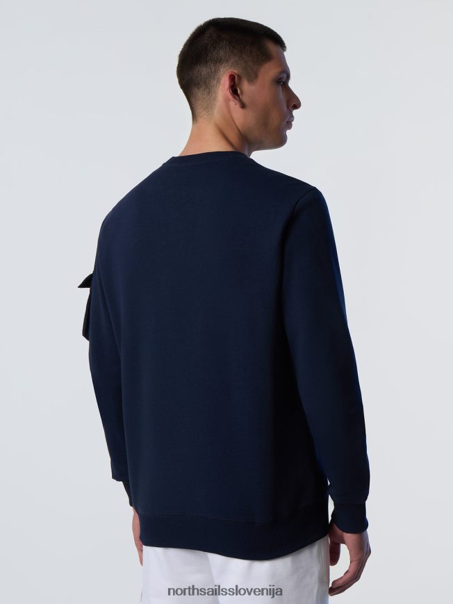 moški North Sails mornarsko modra pulover z žepom oblačila ZBDXNV273