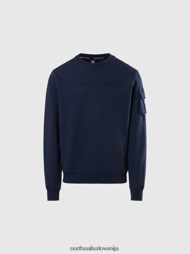 moški North Sails mornarsko modra pulover z žepom oblačila ZBDXNV273
