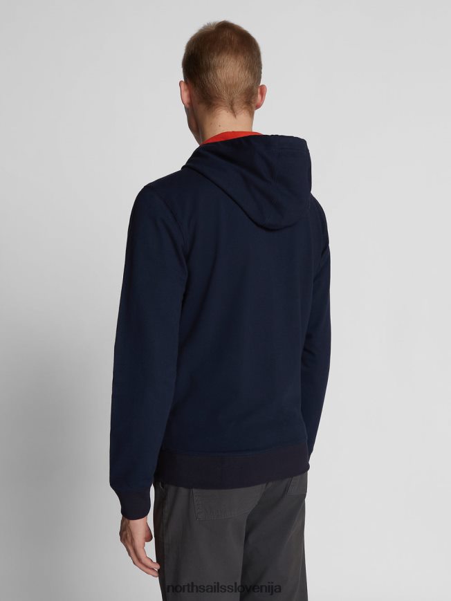 moški North Sails mornarsko modra pulover z zadrgo oblačila ZBDXNV1113