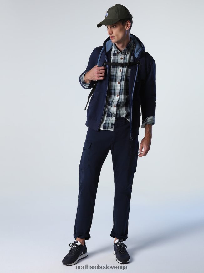 moški North Sails mornarsko modra pulover z zadrgo oblačila ZBDXNV823