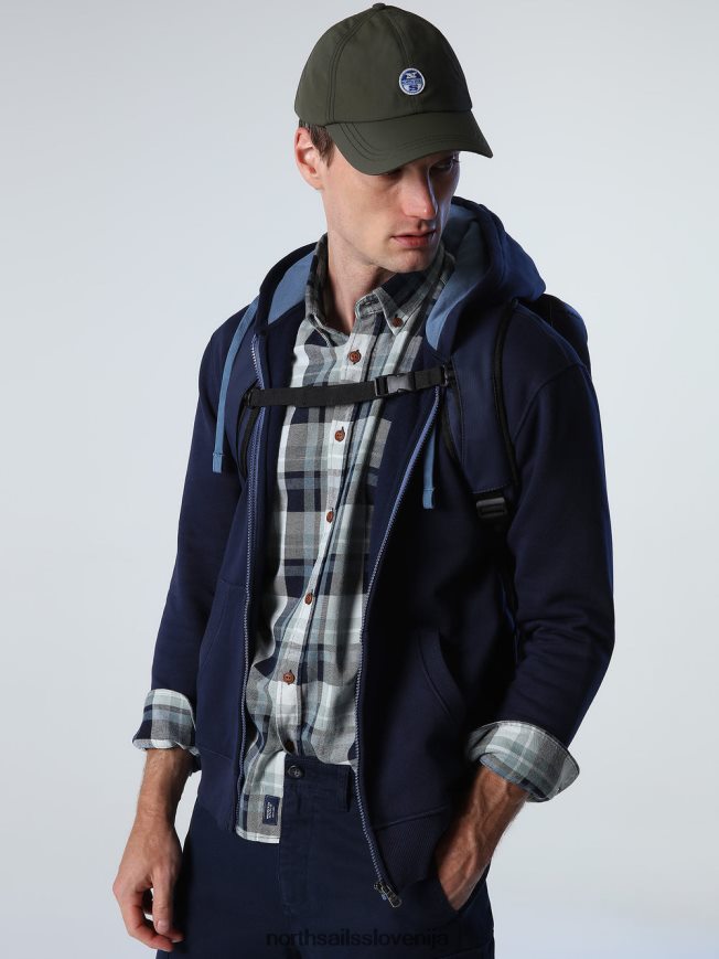 moški North Sails mornarsko modra pulover z zadrgo oblačila ZBDXNV823