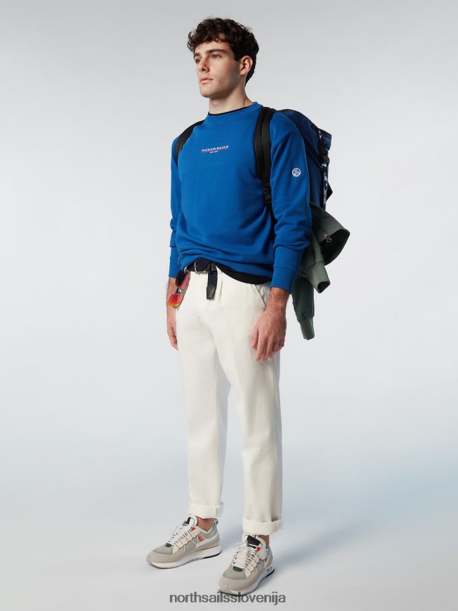 moški North Sails oceansko modra pulover s potiskom na prsih oblačila ZBDXNV290