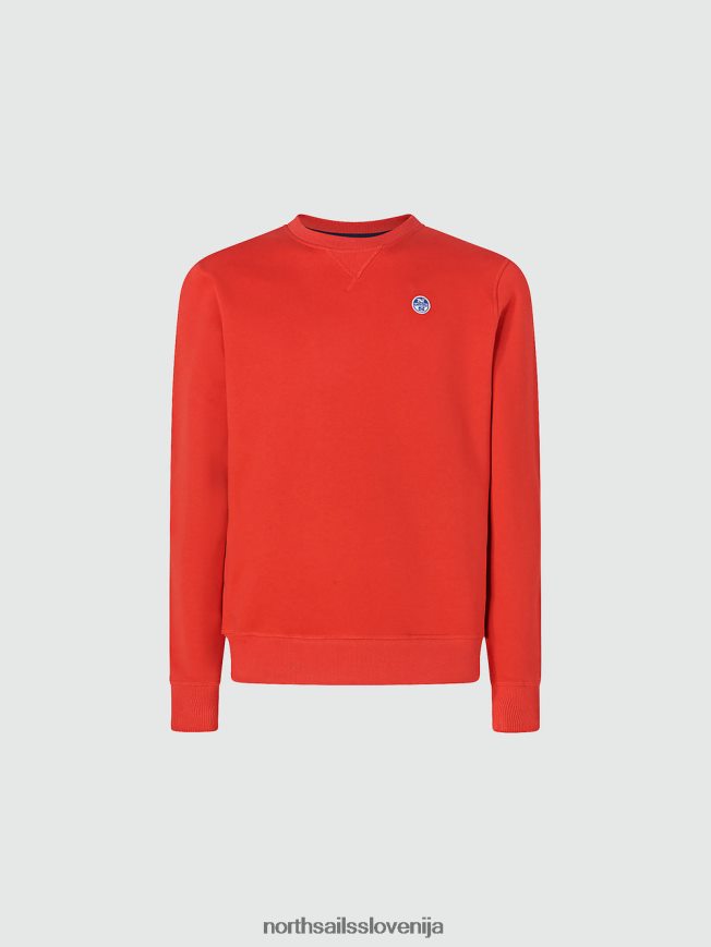 moški North Sails rdeča pulover z logotipom na prsih oblačila ZBDXNV734