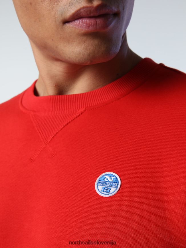 moški North Sails rdeča pulover z logotipom na prsih oblačila ZBDXNV734
