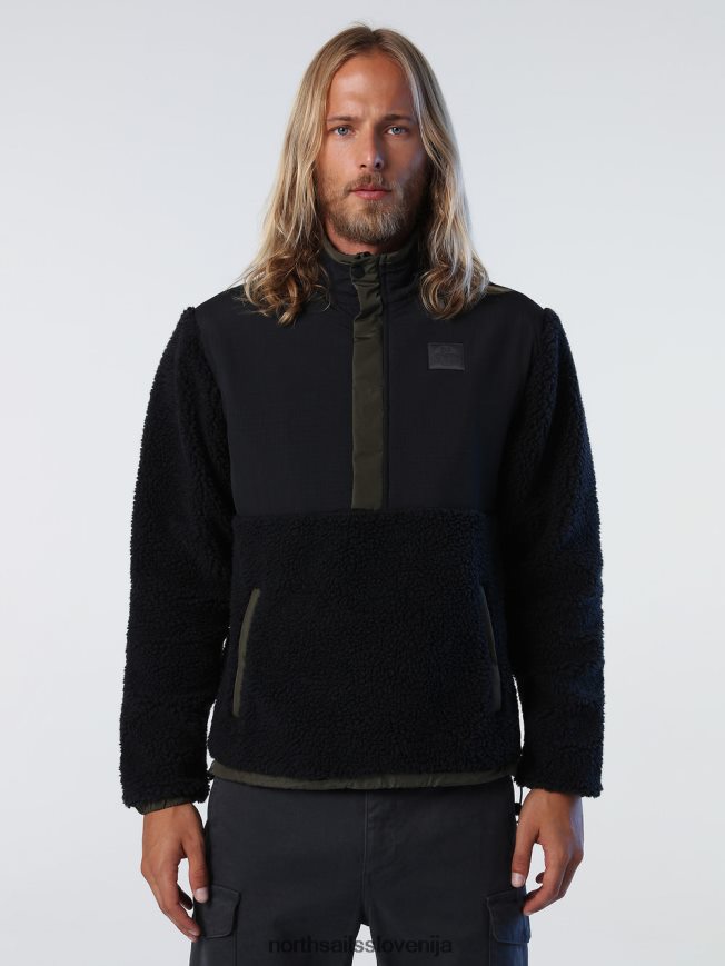 moški North Sails Črna pulover iz recikliranega flisa oblačila ZBDXNV917