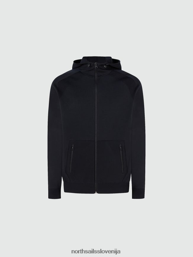 moški North Sails Črna pulover s kapuco iz recikliranega poliestra oblačila ZBDXNV722