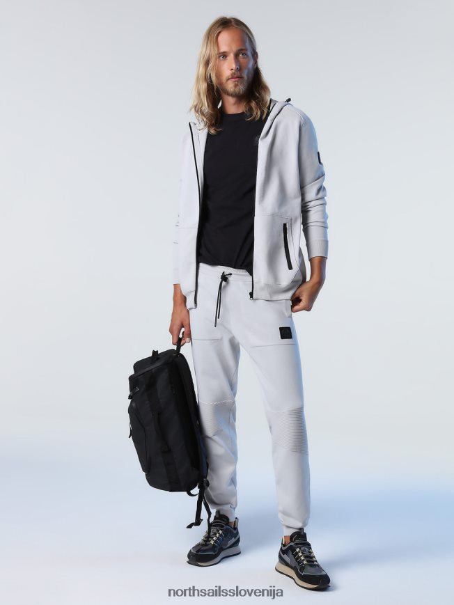 moški North Sails sivo vijolična pulover s kapuco iz recikliranega poliestra oblačila ZBDXNV721