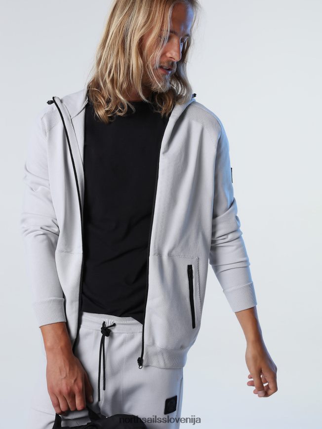 moški North Sails sivo vijolična pulover s kapuco iz recikliranega poliestra oblačila ZBDXNV721