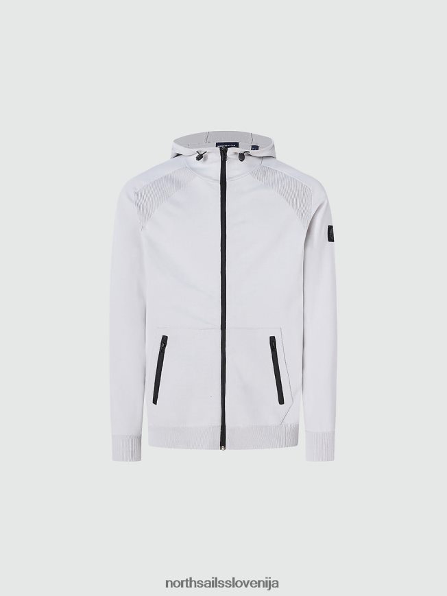 moški North Sails sivo vijolična pulover s kapuco iz recikliranega poliestra oblačila ZBDXNV721