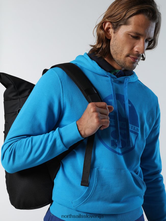 moški North Sails turkizna maxi pulover s kapuco z logotipom oblačila ZBDXNV300