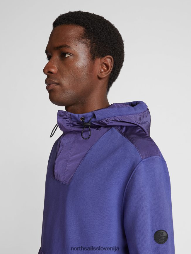 moški North Sails valovita modra pulover s kapuco oblačila ZBDXNV1242