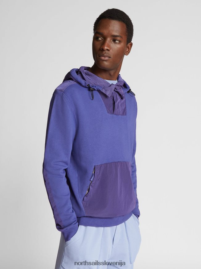 moški North Sails valovita modra pulover s kapuco oblačila ZBDXNV1242