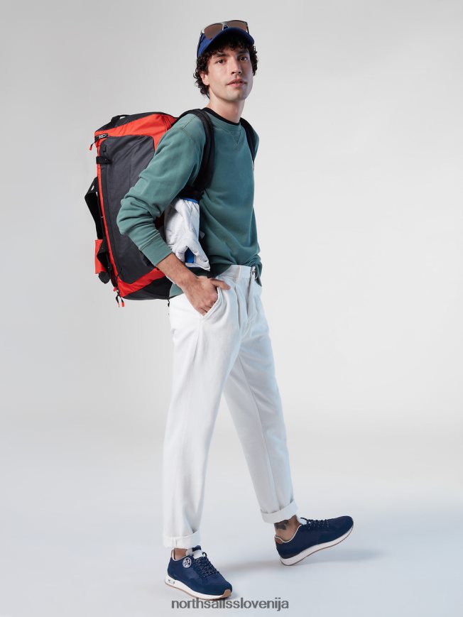 moški North Sails vojaško zelena pulover z logotipom oblačila ZBDXNV286