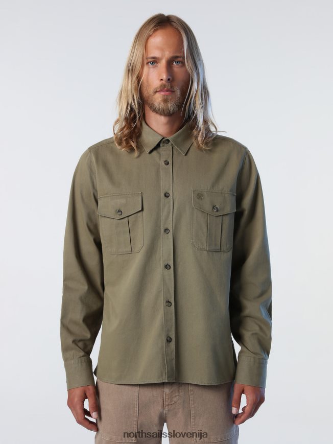 moški North Sails bršljan zelena težka majica iz keperja oblačila ZBDXNV1024