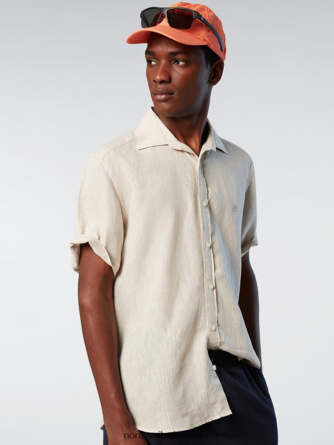 moški North Sails golobica lanena srajca s kratkimi rokavi oblačila ZBDXNV216