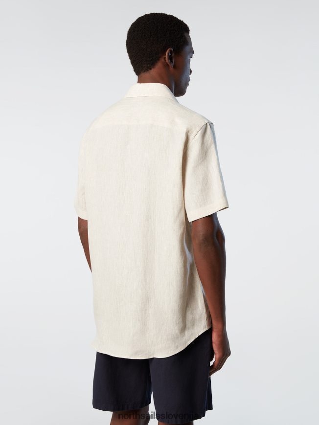 moški North Sails golobica lanena srajca s kratkimi rokavi oblačila ZBDXNV216