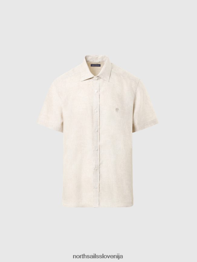 moški North Sails golobica lanena srajca s kratkimi rokavi oblačila ZBDXNV216