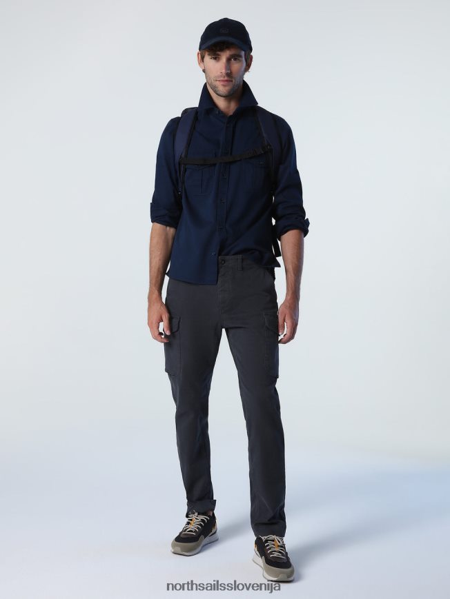 moški North Sails mornarsko modra težka majica iz keperja oblačila ZBDXNV1025