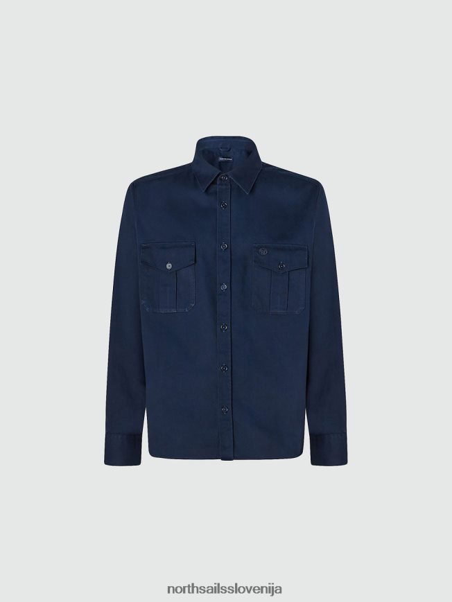 moški North Sails mornarsko modra težka majica iz keperja oblačila ZBDXNV1025