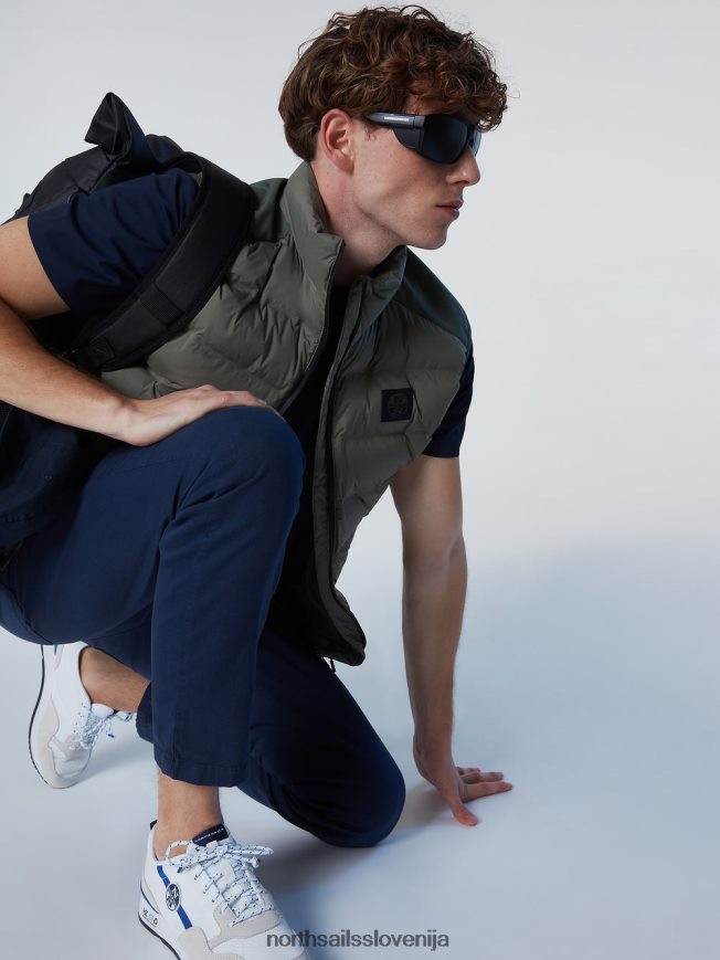 moški North Sails vojaško zelena uporabni telovnik oblačila ZBDXNV25