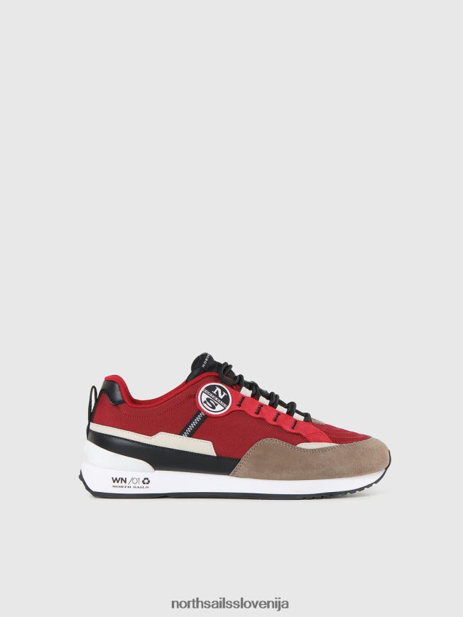 moški North Sails rdeče-rjava hitch čiste superge obutev ZBDXNV710