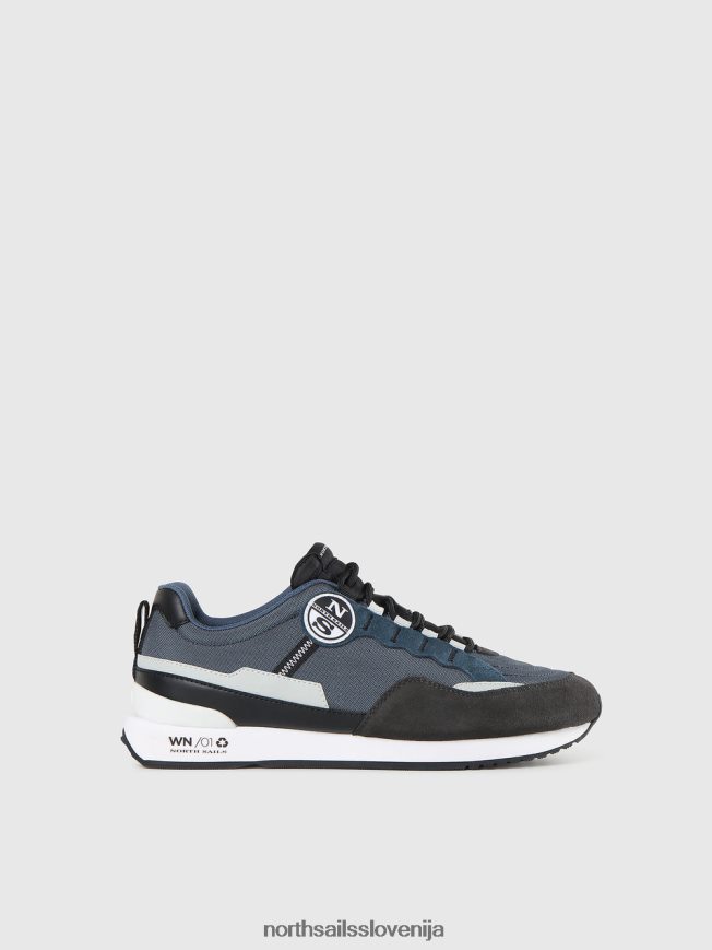 moški North Sails sivo-zelena hitch čiste superge obutev ZBDXNV709