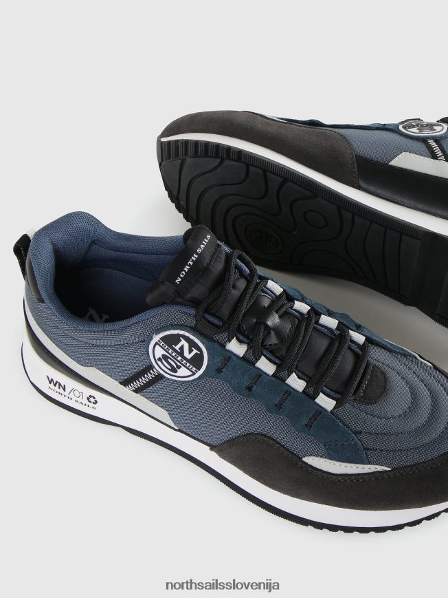 moški North Sails sivo-zelena hitch čiste superge obutev ZBDXNV709