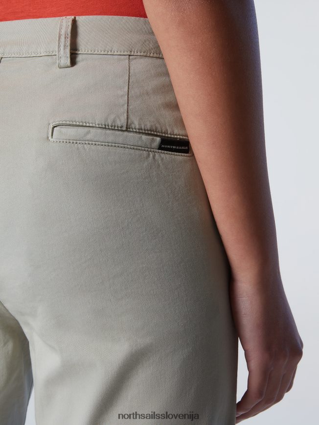 ženske North Sails ahatno siva chinos hlače iz organskega bombaža oblačila ZBDXNV615