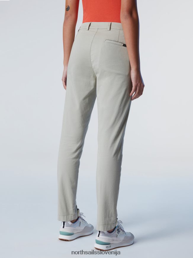 ženske North Sails ahatno siva chinos hlače iz organskega bombaža oblačila ZBDXNV615
