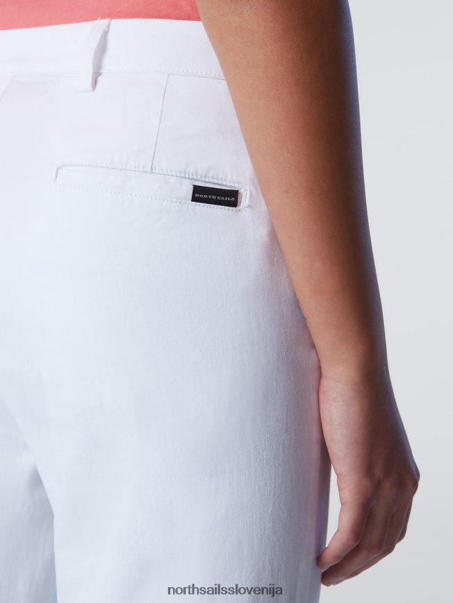 ženske North Sails bela chinos hlače iz organskega bombaža oblačila ZBDXNV613