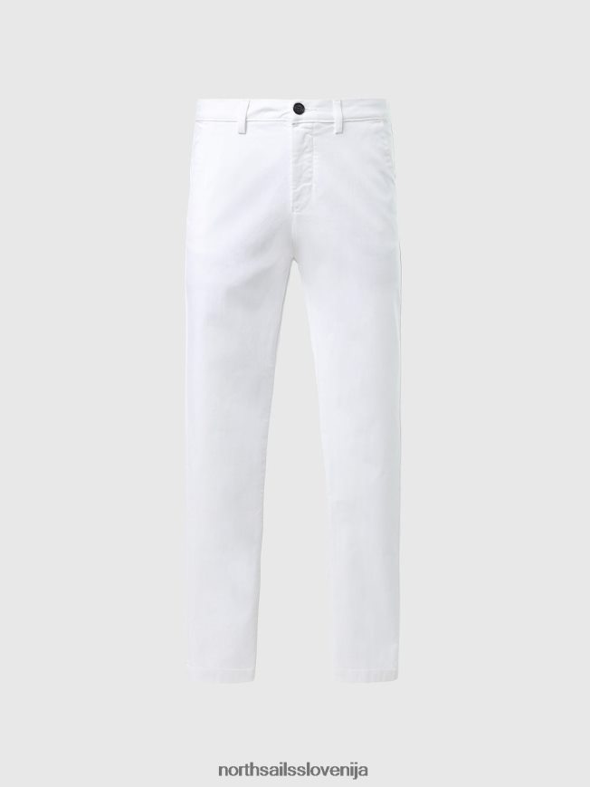 ženske North Sails bela chinos hlače iz organskega bombaža oblačila ZBDXNV613