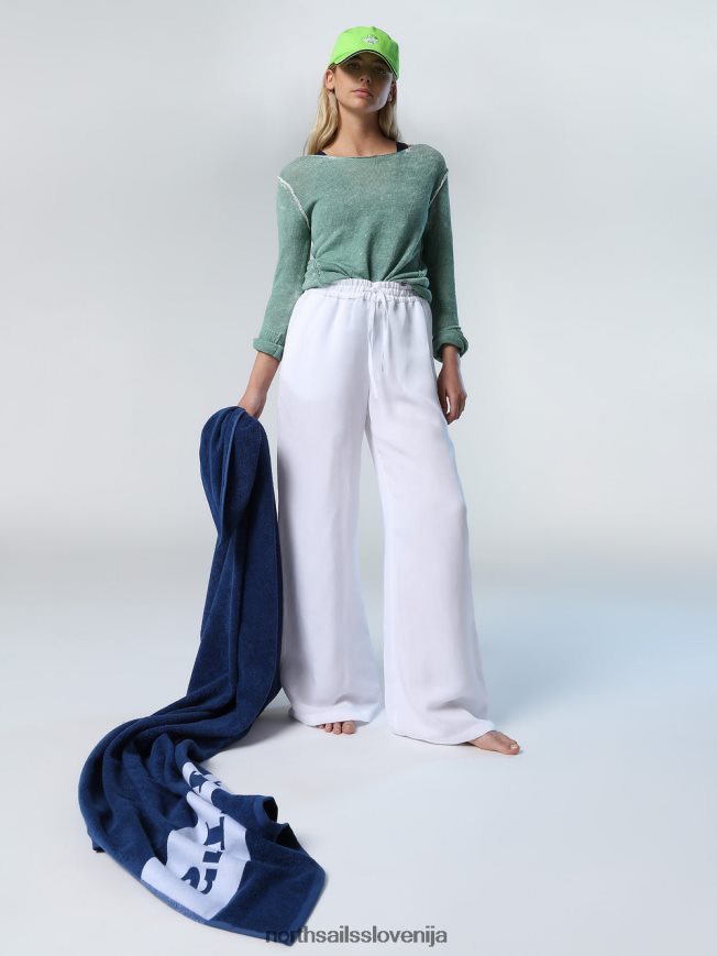 ženske North Sails bela lanene in tencel hlače oblačila ZBDXNV608