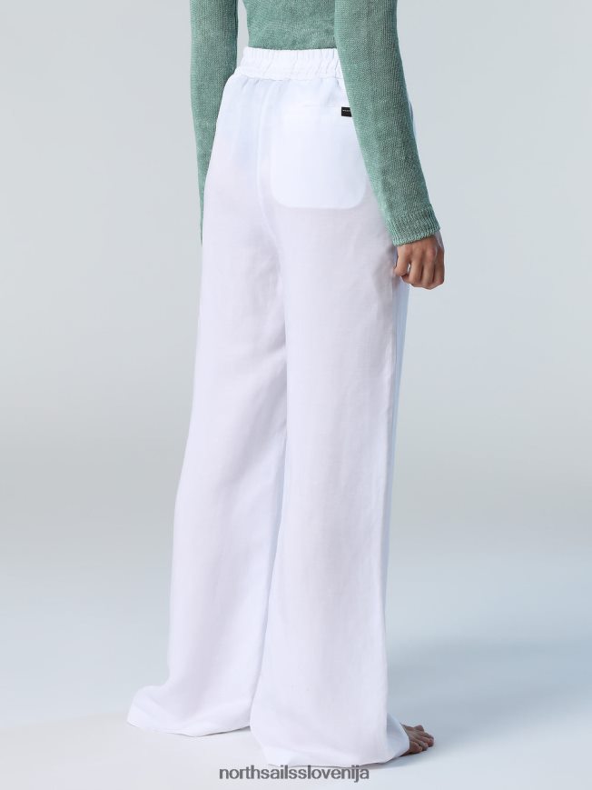 ženske North Sails bela lanene in tencel hlače oblačila ZBDXNV608