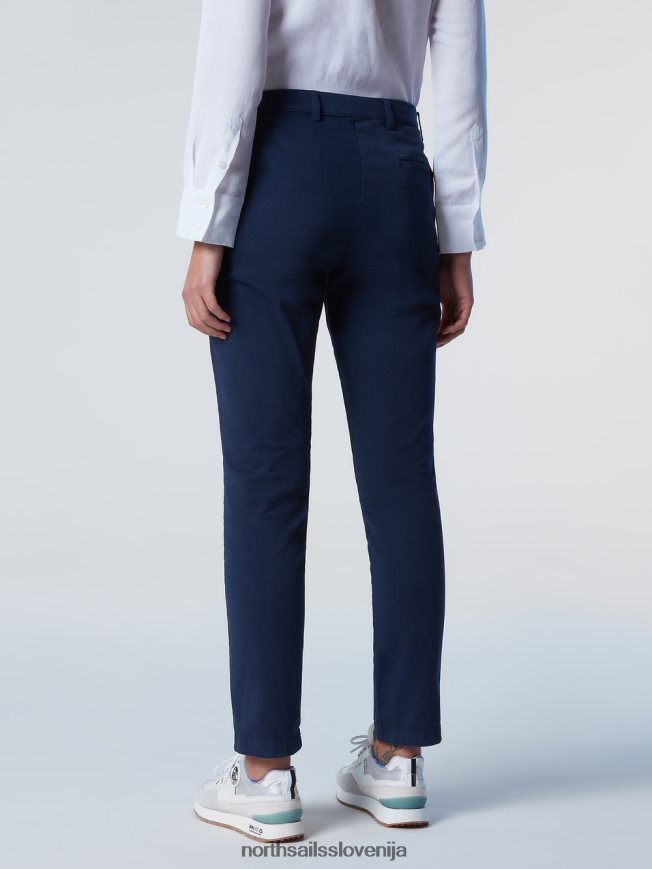 ženske North Sails mornarsko modra chinos hlače iz organskega bombaža oblačila ZBDXNV614