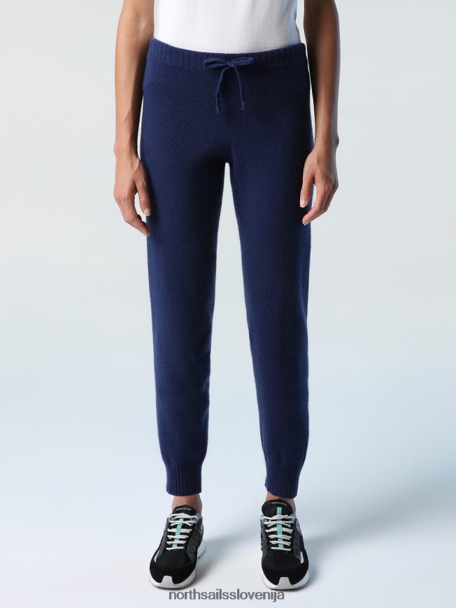 ženske North Sails mornarsko modra hlače iz mešanice kašmirja oblačila ZBDXNV1432