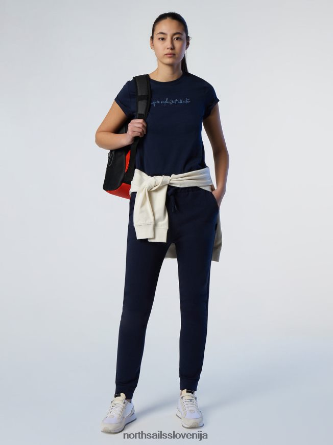 ženske North Sails mornarsko modra trenirke iz organskega bombaža oblačila ZBDXNV612
