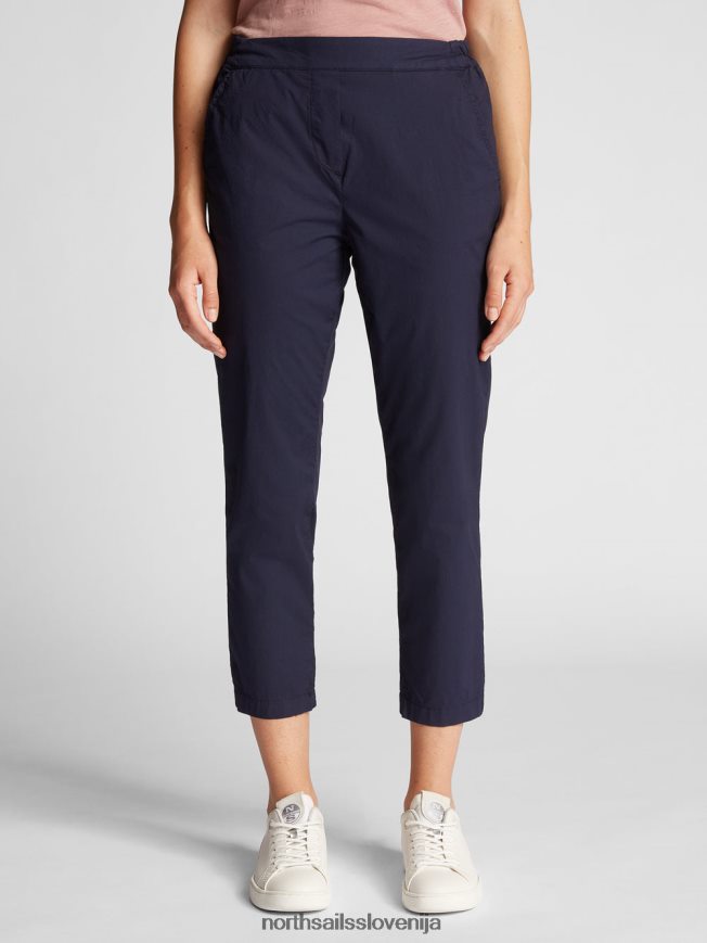 ženske North Sails polnočno modra ravne hlače oblačila ZBDXNV1446