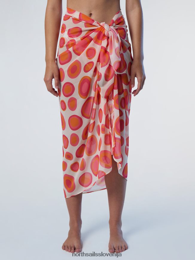 ženske North Sails kombinacija 2 koralni vrtnarji sarong oblačila za plažo ZBDXNV629